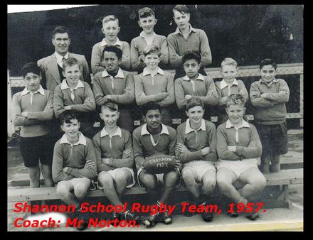 Shannon School Rugby Team, 1957. - Resource cover image