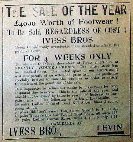 1916 Ivess Bro Footwear Sale Levin - Resource cover image