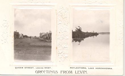 Postcard Queen Street West and Lake Horowhenua - Resource cover image