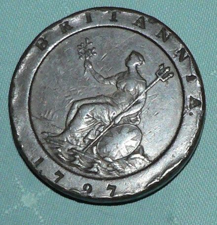 British 2 penny (kart wheel)