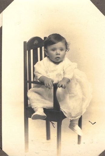 Baby on a chair.  c1914-18? - Resource cover image