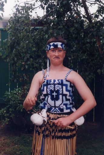 Gemma Farley, Foxton School Kapahaka member, 1995