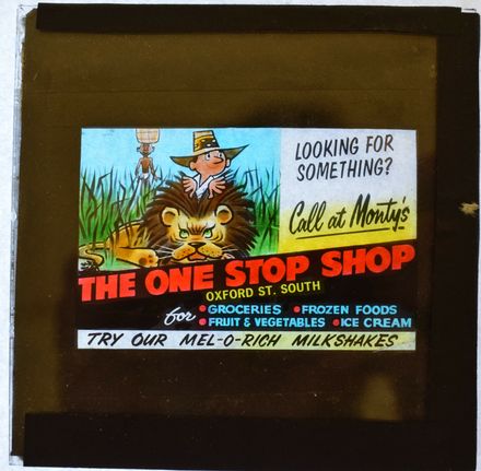 Cinema Advertising Slide- 'The One Stop Shop'