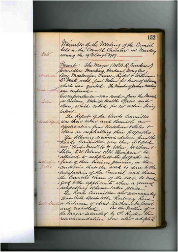 Meeting 43 - 19 August 1907