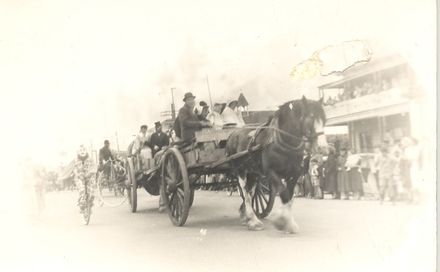 Foxton Centennial Parade 1955 - horse and carts