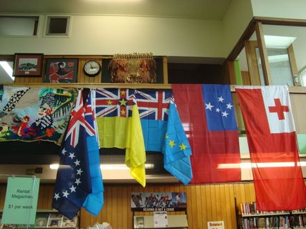 Flags at Celebrating Pasifika week