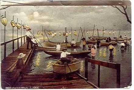 Boating Carnival (1909?) Lake Horowhenua