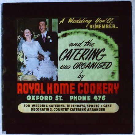 Royal Home Cookery- Cinema Advertising Slide (Weddings) - Resource cover image