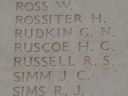 Hugh Grenville RUSCOE memorial