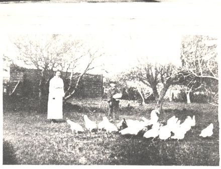 Lillias and Frank Scott and poultry