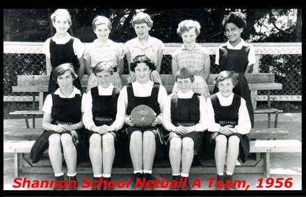 Shannon School Netball A Team, 1956. - Resource cover image