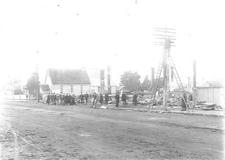 Main Street, Foxton, After the July 1912 Fire