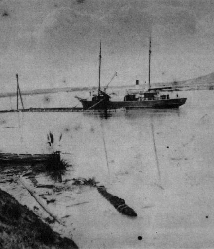 Foxton Wharf Flooded in 1880