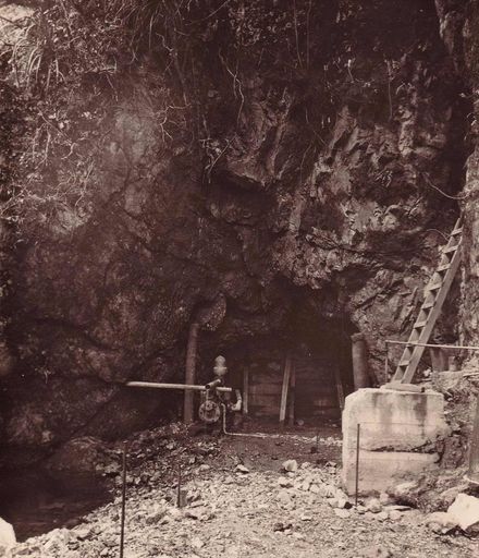 By-pass tunnel at No.1 Dam, Mangahao, 1920's
