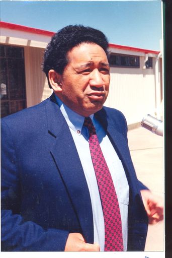 Mr Matthew Matamua giving the Powhiri at official opening of the reunion