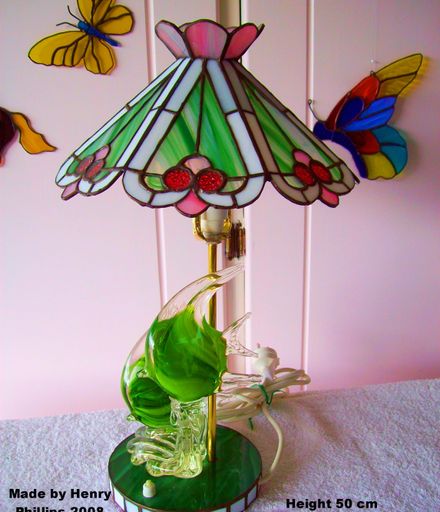 Two Green Fish Table lamp