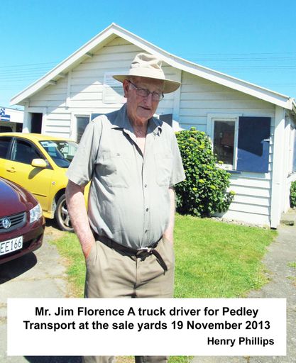 Mr Jim Florence Truck driver for Pedley transport at Levin sale yards 2013 - Resource cover image