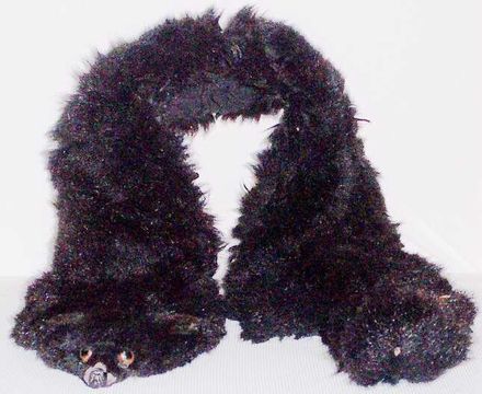 Black fur boa