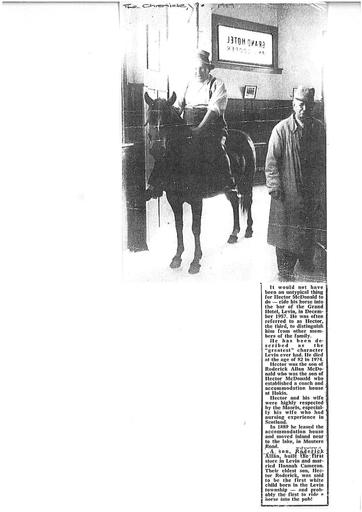 Hector Roderick McDonald Chronicle 1989 on horesback