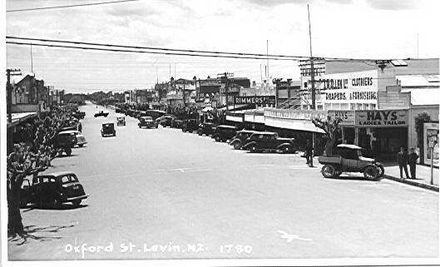 Eastern side of central Oxford Street, Levin
