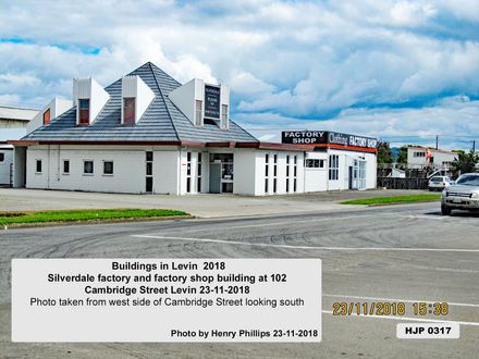 Silverdale factory and factory shop building at 102 Cambridge Street Levin 23-11-2018