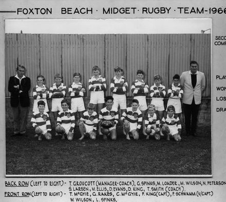 Foxton Beach Midget Rugby Team 1966