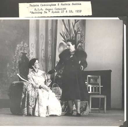 Trixie Cottingham and Audrea Beddie - of the show "Butting In", 1959