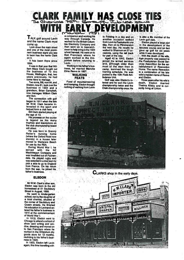 Clark Family has close ties with early development - Resource cover image