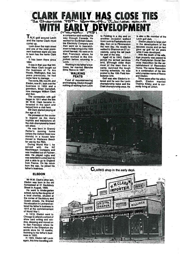 Clark Family has close ties with early development - Resource cover image