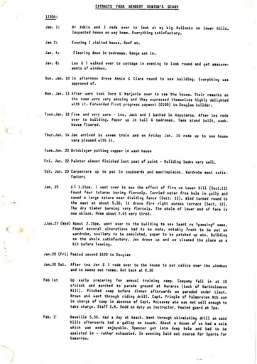 Bert Denton's Diary 1904
