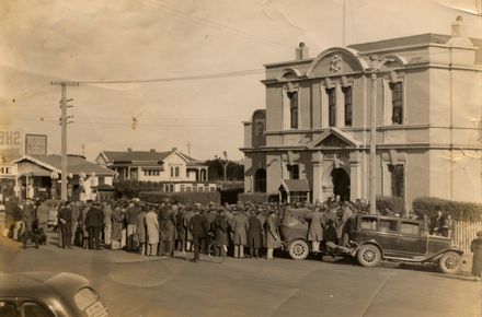 Young Farmers Club Outside the Foxton Post Office