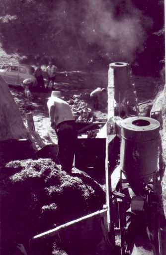 Bail loader for picking up hay - another view