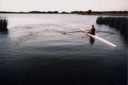 Rower on Lake Horowhenua