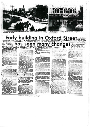 Early Building in Oxford Street has Seen Many Changes