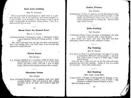 Pages 38 and 39 - Horowhenua Cookery Book