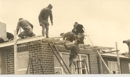 Reroofing house, after tornado damage, 1969 - Resource cover image
