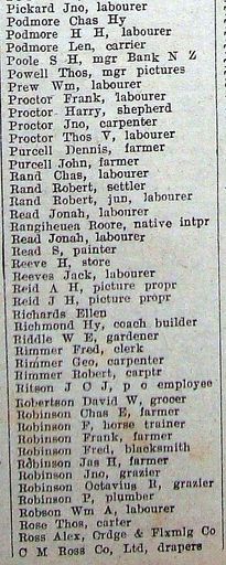 New Zealand Post Office Directory 1921 Foxton pic-ros