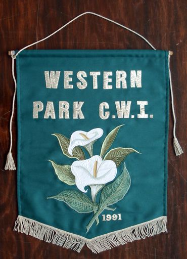 Embroidered Banner - "Western Park C.W.I. 1991"