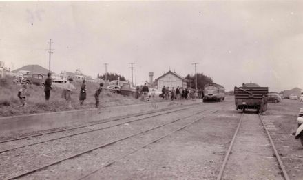 Last railcar at Foxton