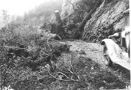 Storm damage, Mangahao access road, 1936