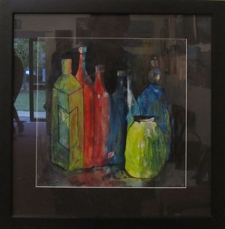 Glass Bottles by Marlene MacCartney Pen and Ink $150 - Resource cover image