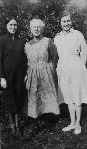 Mrs Christina (Tina) Prouse, Christabel Nation and Annie Viten