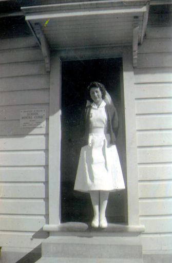 Dental Nurse Miss Shirley V. Gardner, Shannon School, 1949