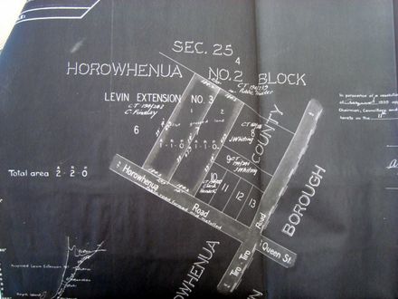 Levin subdivision plan corner of Horowhenua and Tiro Tiro Roads detail