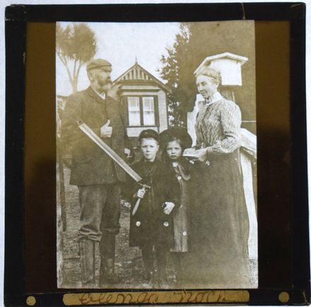 Magic Lantern Slide- Family and House - Resource cover image