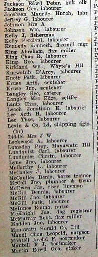 New Zealand Post Office Directory 1921 Foxton jac-mar