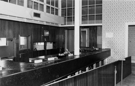Foxton Post Office, View of Counter as Demolition Begins, 1980's
