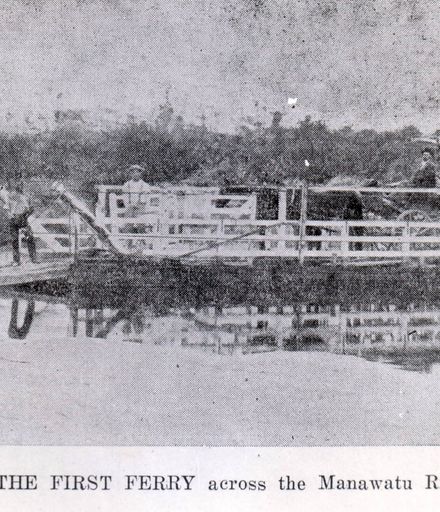 First ferry crossing the Manawatu River at Shannon, 1882 to 1908