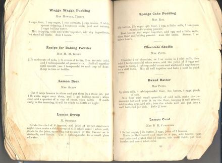 Pages 92 and 93 - Horowhenua Cookery Book