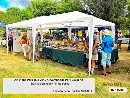 HJP 0280 Art in the park 15-2- 2015 stall holders ready for the public - Resource cover image